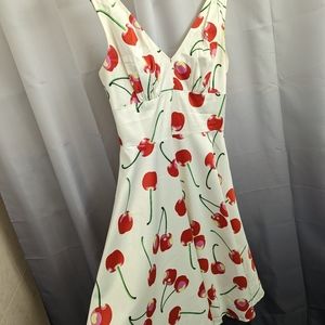 Vintage inspired cherry swing dress